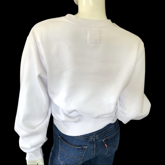 Reflex white embroidered flower crop Sweatshirt sweater - Picture 5 of 9